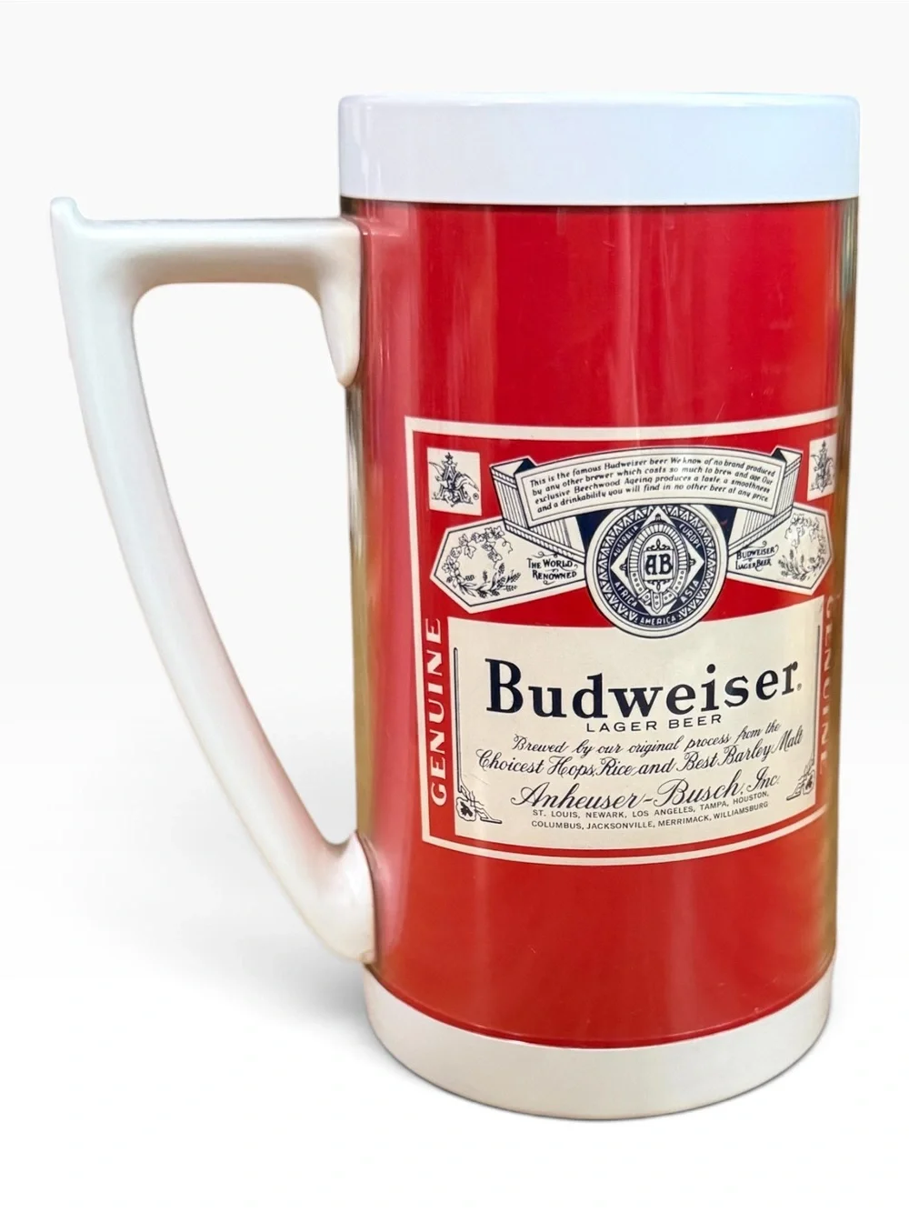 Vintage Budweiser Double-Wall Insulated Plastic Mug  by Thermo-Serv